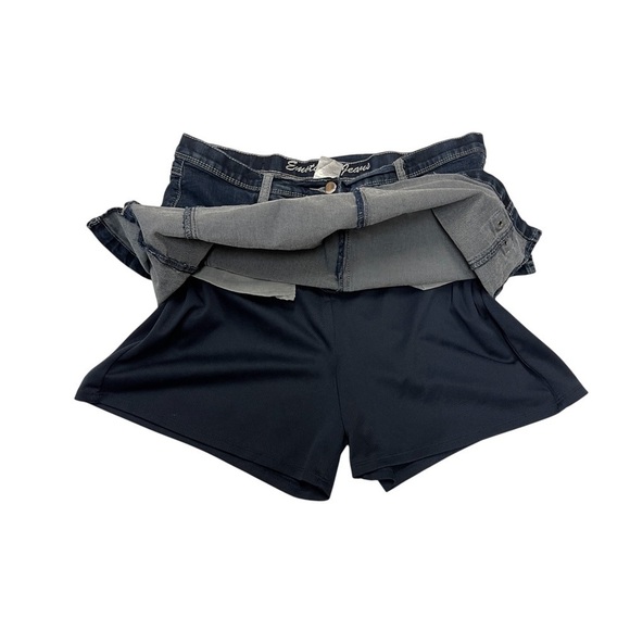 SOLD 🔴 Emotions jeans denim skirt with shorts size 11 fits W34 blue - Picture 8 of 13